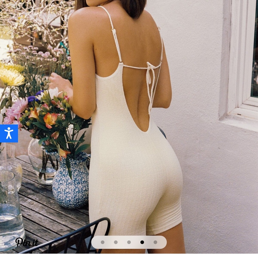 Chic Cream Backless Romper Butter Yellow-BNWT